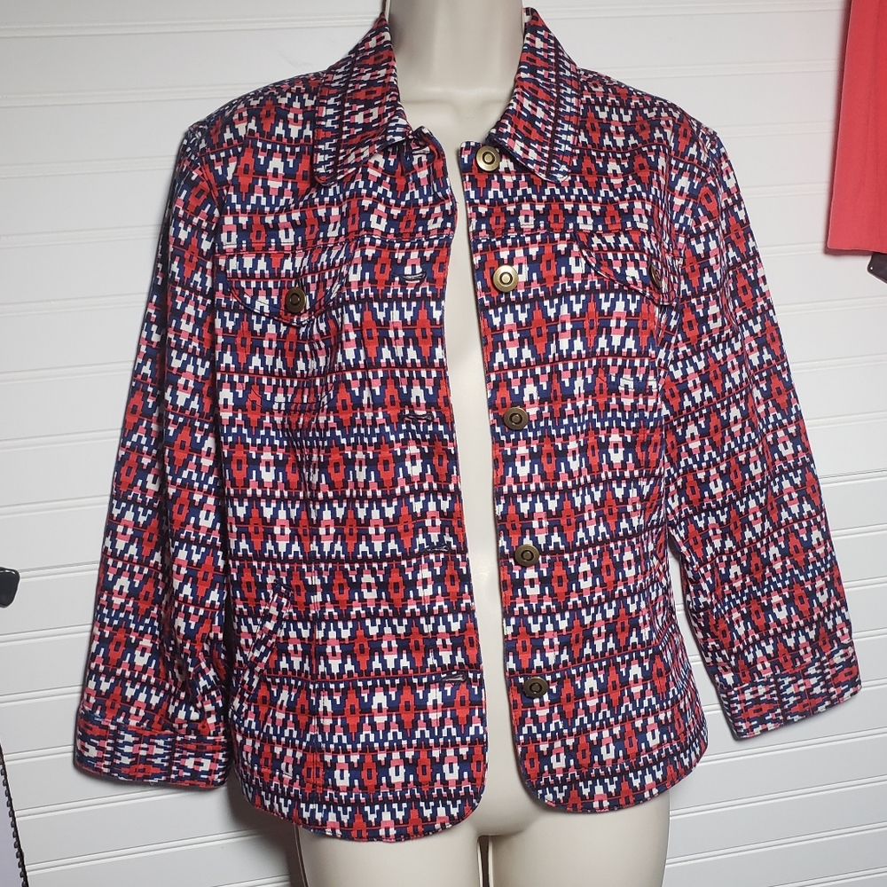 Ruby Rd Button Front Blazer Top - image 1
